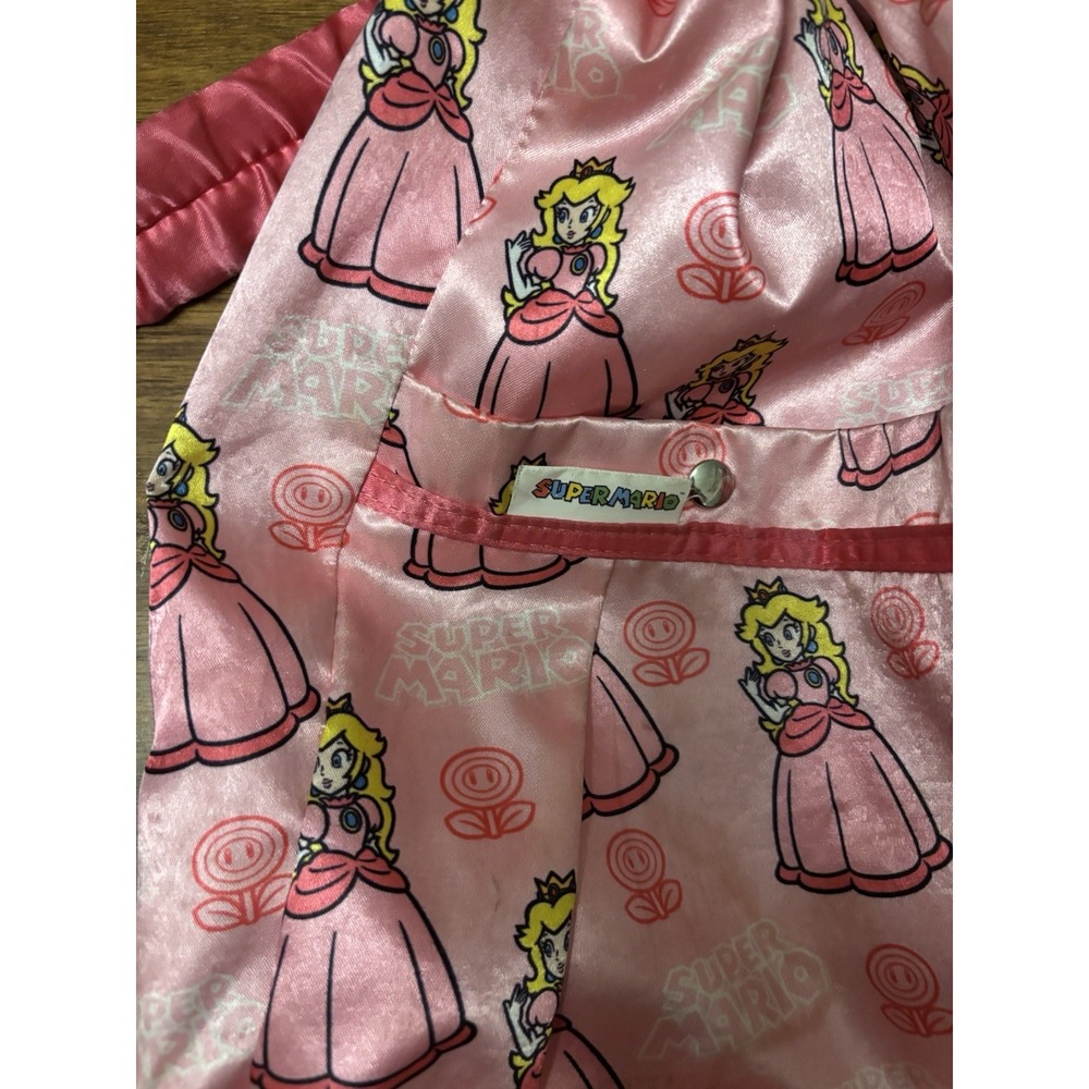 Rare Promo Super Mario Princess Peach Silky Backpack W/drawstring Closure - Picture 3 of 5